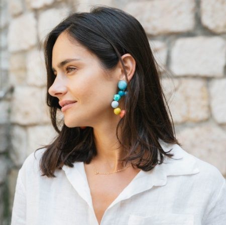 BOUCLES D'OREILLES BASTILLE multicolore (clip)